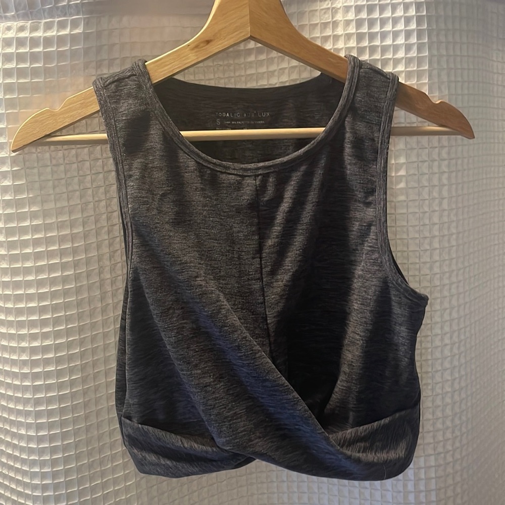 Yogalicious Lux Crop Top Size S Dark Purple/Grey